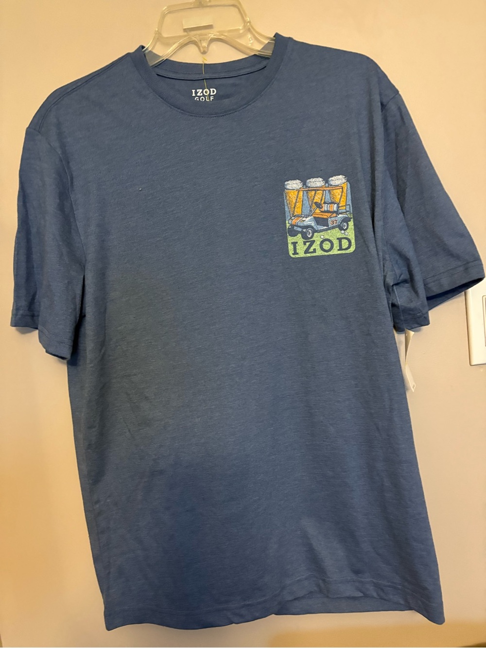 Izod Men’s NWT Navy Blue Crewneck Golf T‑Shirt